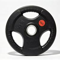 Disque de musculation rond à trois poignées avec revêtement en TPU et caoutchouc, réglable, antidérapant, écologique, pour l'exercice physique commercial