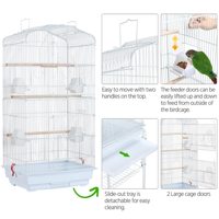 Cage à oiseaux Yaheetech 64'' à toit ouvert pour perruches, agapornis, pinsons