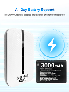 Портативный Wi-Fi роутер Pocket WiFi6 4G с поддержкой SIM-карты, мобильная точка доступа, беспроводной роутер 4G, модем-роутер 150 Мбит/с с слотом для SIM-карты - Product Image 3