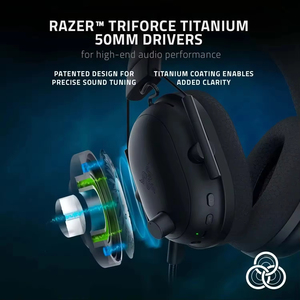 Razer BlackShark V2 Pro <b>Wireless</b> Gaming Headset THX Spatial Audio 50mm Titanium Driver HyperClear <b>Mic</b> 70H Battery - Product Image 2