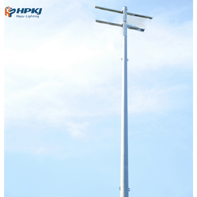 Hepu 6-18m Hot Dip Galvanized Steel Power Pole for Outdoor Transmission Line with 10-Year Warranty