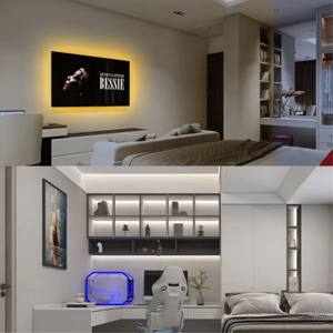 <span class=keywords><strong>Bande</strong></span> lumineuse <span class=keywords><strong>LED</strong></span> COB 320 5V avec boîte à piles, ultra-lumineuse, haute densité, flexible, sans fil, portable, pour décoration intérieure et extérieure - Product Image 5