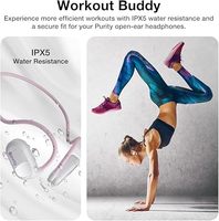 Konduksi Udara Nirkabel Sejati untuk Headphone Open Ear Earbud Mikrofon Ganda Tahan Air IPX-5 Waktu Putar 3-5 Jam-iPhone/Android