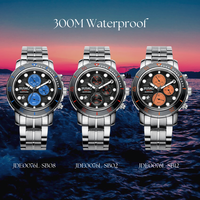 Montres de plongée pour hommes en titane de luxe de haute qualité avec mouvement YN15, étanches à 300 m, logo personnalisé, lumineuses, bracelet en acier inoxydable