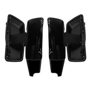 5 "étiré étendu moto bagages durs sacoches adaptées pour Harley Touring Road <span class=keywords><strong>King</strong></span> Glide Street Glide 2014-2023 noir ABS - Product Image 5