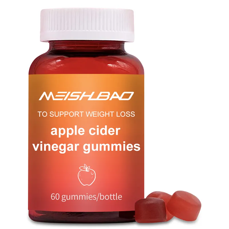 Sangat Baik Vegan ACV Gummy Vitamin Organik Menurunkan Berat Badan Cuka Sari Apel Gummies