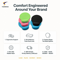 Reposamuñecas de Espuma Viscoelástica, Soporte Ergonómico Personalizado para Muñeca, Base Antideslizante, para Computadora, OEM, Marca Privada, Venta al Por Mayor, EE. UU.