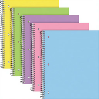 Cahier spirale 100 feuilles ligné perforé pour l'école et l'université, couleurs assorties