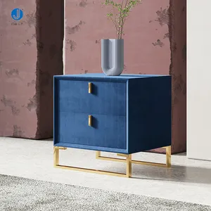 Темно-синий цвет Современная мебель высокого качества Современное хранение Роскошный Европейский Стиль Спальня боковой стол