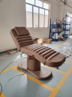 Table de massage esthétique professionnelle électrique hydraulique à 3 moteurs, lit de beauté, table de spa, hauteur réglable, dossier et repose-jambes ajustables