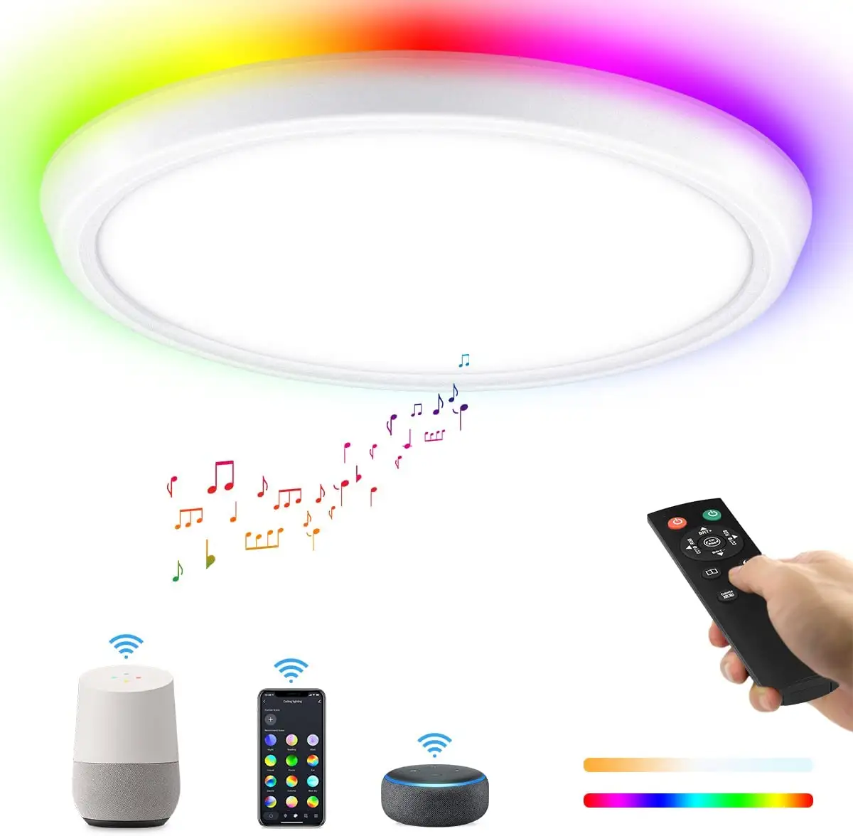 50W Woonkamer Slaapkamer Verlichting Smart Wifi Tuya App Voice Rf Controle Plafondlamp