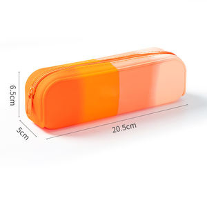 थोक कम मूल्य रचनात्मक पेन बैग रंगीन सिलिकॉन पेंसिल केस छात्र कवी - Product Image 6