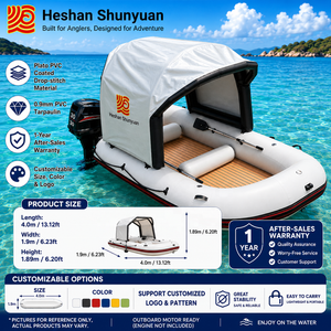 Bateau de pêche gonflable en PVC personnalisé avec auvent amovible, bateau pneumatique pliable, kayak de pêche, usage extérieur, capacité 100-500 kg <5 - Product Image 1