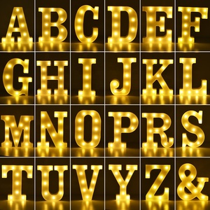 Lettere Luminose LED Decorative in Plastica, Piccole e Grandi, Insegne Luminose a Forma di Lettere per Matrimoni, Compleanni, Lampade Alfabeto - Product Image 4