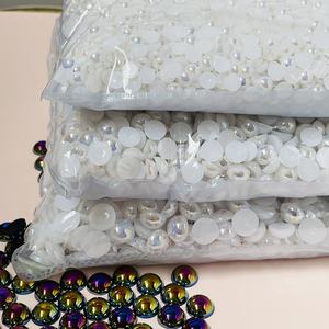 Yantuo Flat-Back AB Màu 2-14Mm Nửa Mặt Ngọc Trai Số Lượng Lớn Rhinestone Ngọc Trai ABS Nửa Ngọc Trai Giao Hàng Nhanh Được Sử Dụng Cho Trang Trí - Product Image 1