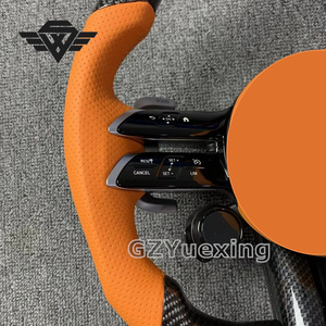 Personnalisez le <span class=keywords><strong>volant</strong></span> en fibre de carbone et en cuir orange pour <span class=keywords><strong>Mercedes</strong></span> Benz W205 W218 W212 W213 W463 X164 X204 - Product Image 2