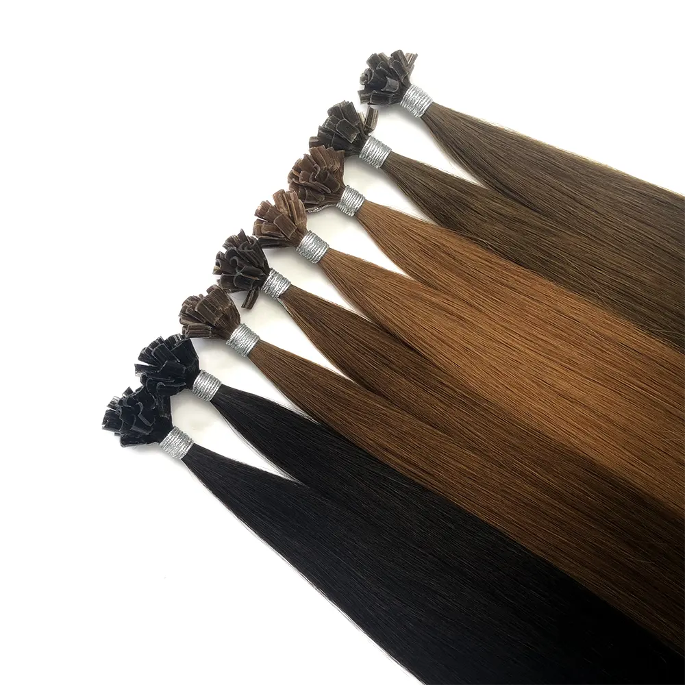 Natural U Tip Hair Extensions Remy Virgin Hair Extension Double Drawn Straight U Tip Human Hair Extensions