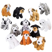 Peluche Chien Maison Animal Peluche Chiens Dalmation Jaune Lab Rottweiler Caniche Cocker Spaniel in Play Dog House Mallette de transport