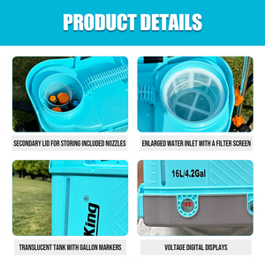 Mới Nông Nghiệp Điện Phun Ba Lô 16L 21V Phun Ba Lô Pin Vườn Nước Phun Ba Lô - Product Image 3