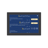 FHD layar IPS Android layar sentuh 10.1 inci, WiFi dinding pintar jam Azan Muslim dengan penerima Quran
