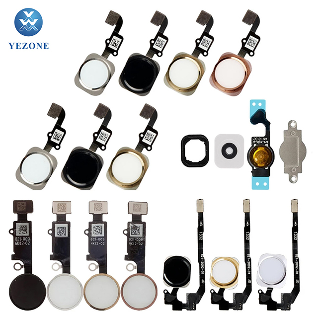 Original Touch Id Home Button Flex for iphone 5 5s 6 6s 6splus 7 7plus 8 8plus Home Button with Fingerprintes Sensor