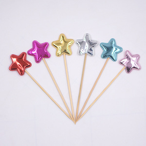 Décorations de cupcakes en forme de cœur et d'étoile scintillantes, décorations de gâteaux colorées, décorations de fête mignonnes pour les fêtes, les mariages, les fournitures de décoration de gâteaux - Product Image 3