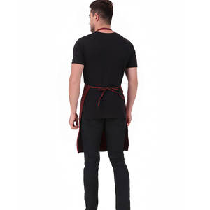 Delantal de camarero sin mangas de alta calidad, reutilizable, largo, con múltiples bolsillos, transpirable, lavable a máquina, de lona resistente. - Product Image 6