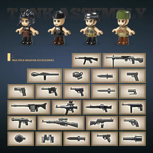 Kit de construction de mini-véhicules 4 en 1, modèle de char de la Seconde Guerre mondiale, char moyen <span class=keywords><strong>Panther</strong></span> miniature, jouet pour enfant, ensemble de blocs de construction - Product Image 3