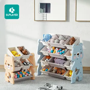 Expédition rapide Pas Cher 1 QUANTITÉ MINIMALE DE COMMANDE Enfants Jouet Étagère Rack En Plastique Enfants Armoires De Rangement