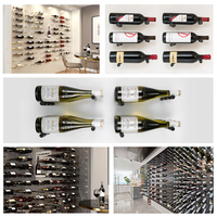 Étagère à vin en aluminium personnalisée, étagère à bouteilles, armoire pour l'affichage de bar à vin