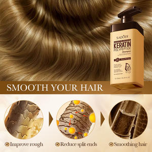 Shampoo à la kératine et aux polypeptides SADOER 750 ml, contrôle du sébum, antipelliculaire, restauration de la brillance, shampooing pour cheveux gras pour hôtel - Product Image 3