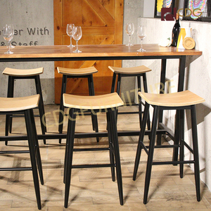 Bắc Âu Mộc Mạc Cổ Điển Kim Loại Công Nghiệp Khung Ăn Nhà Bếp Truy Cập Cafe Nhà Hàng 30 <span class=keywords><strong>Inch</strong></span> Chiều Cao Cao Thanh Phân - Product Image 2