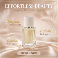 Flacon de parfum carré en verre de 15 ml avec étiquetage personnalisé et impression à l'écran