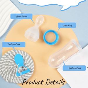 Biberon Distributeur d'Aliments pour Bébé en Silicone avec Cuillère pour <span class=keywords><strong>Céréales</strong></span> de Riz, pour 0-12 <span class=keywords><strong>Mois</strong></span>, Soins pour Nourrissons - Product Image 2