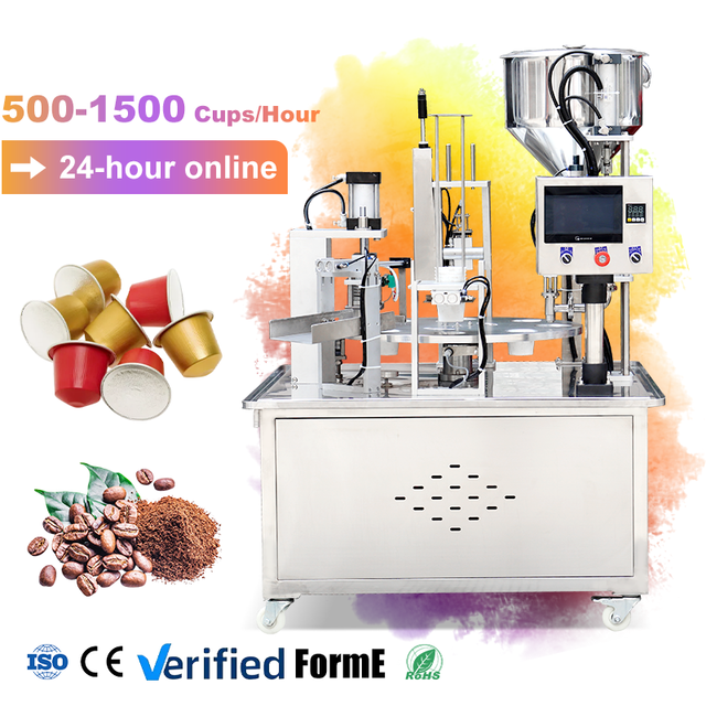Advanced Coffee Pod Production Machine for K Cup Capsule Filling and Sealing with Long Service Stability