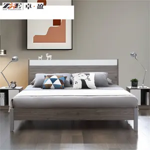 欧洲单尺寸床架实心橡胶橡木双平台卧室家具套装，带家庭酒店储物空间
