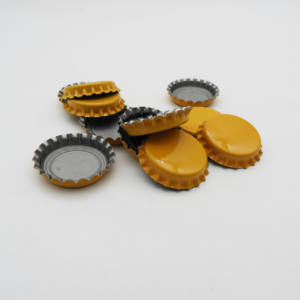 ฝาจีบขวดเบียร์สีดำทอง ขนาด 26 มม. ทำจากเหล็กวิลาด รับทำโลโก้ตามสั่ง ฝาขวดน้ำโซดา - Product Image 5