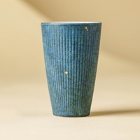 Tasse à thé artisanale en céramique gris-bleu et rouge silex, style chinois, pour maître de la théière, tasse individuelle pratique pour la maison et le bureau