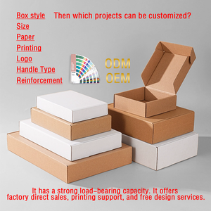 Verdickte quadratische Flugzeug boxen Kraft papier Geschenk Express Verpackungs boxen Kleidung Faltbare Aufbewahrung boxen Benutzer definierter Logo-Druck - Product Image 5