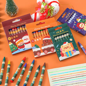 Ensemble <span class=keywords><strong>de</strong></span> crayons <span class=keywords><strong>de</strong></span> Noël 8/12 couleurs, fournitures artistiques non toxiques, bâtonnets <span class=keywords><strong>de</strong></span> coloriage sur le thème des fêtes pour enfants, cadeau <span class=keywords><strong>de</strong></span> <span class=keywords><strong>dessin</strong></span> DIY - Product Image 2