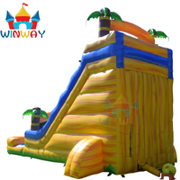 Vente chaude adulte toboggan gonflable maison de rebond plongeur toboggan gonflable château gonflable avec piscine pour enfants