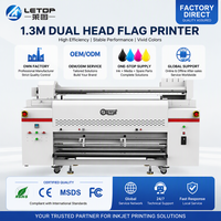 Imprimante numérique à jet d'encre LETOP Factory 1300MM, machine à imprimer les drapeaux de plage, machine à imprimer les drapeaux à plumes pour les entreprises