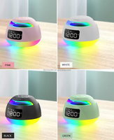 RGB Farbige Ambientebeleuchtung LED Digitaler Desktop-Musikwecker mit FM-Radio mit TF-Karte HI-FI BT-Lautsprecher