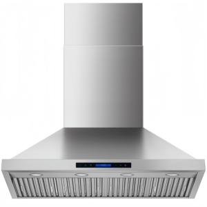 48 Inch 1800CFM Electric Smart Range Hoods Delayed Shut Dual Motors Remote Control 3-Speed Baffle Filter Stainless Household - Product Image 1