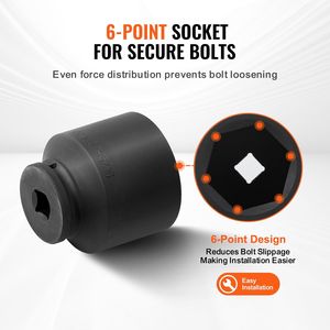 4PCS SAE 6-Point Spindle Nut Socket 1/2 \ "Drive Axle Nut Impact Socket Set for Auto Parts - Product Image 4