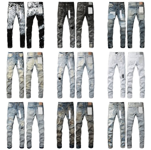 Jeans de Diseñador de Lujo de Alta Calidad, Jeans de Mezclilla Elásticos Rotos Estilo Hip Hop, Jeans Urbanos para Hombre - Product Image 2