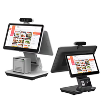 Terminaux de paiement POS à écran tactile de bureau en gros, terminaux POS Android pour les magasins de détail, les restaurants, les fenêtres, avec imprimante