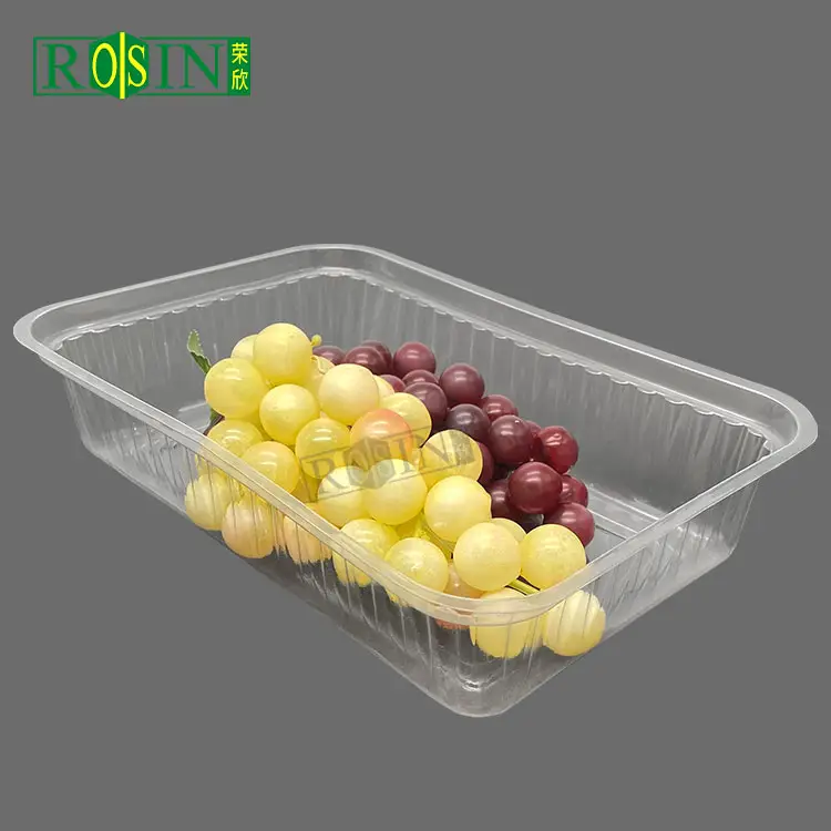 Embalagem de recipientes descartáveis para salada de plástico transparente PET para frutas e alimentos de qualidade alimentar