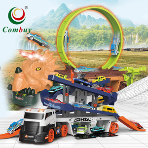 Camión de Transporte de Dinosaurios con Curvas de Escape, <span class=keywords><strong>Pista</strong></span> de Carreras de Juguetes - Product Image 1