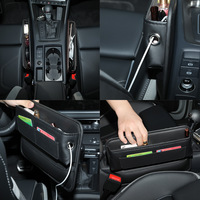 Console de voiture de luxe en cuir PU imperméable de qualité supérieure et boîte de rangement pour siège avant avec organisateur intérieur de voiture universel facile à détacher